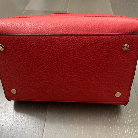 NWT* BANANA REPUBLIC Red Leather Mini Tote Bag - Picture 5 of 7